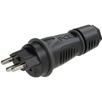 Pc Electric - 0323-ss Schutzkontaktstecker PA6, tpe 250 v Schwarz IP55 von PC ELECTRIC