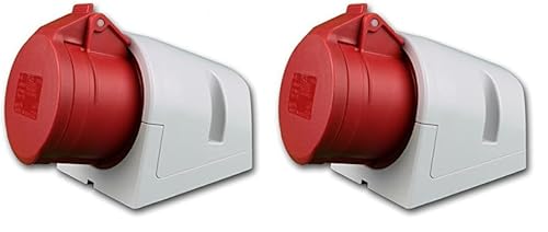 PC-Electric PCE1156 115-6 CEE-Wandsteckdose 5polig 16A (Packung mit 2) von PC-Electric