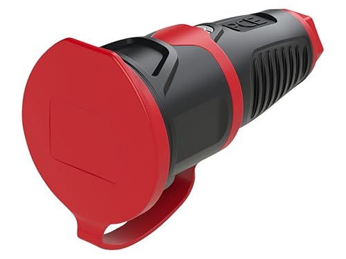 PCE 2511-sr Taurus2 Gummi-Kupplung DB nat IP54 (schwarz/rot) I Schutzkontaktkupplung 16A 250V AC 3-Polig I TPE/PA6 I Deckelband Integriert I Serie Taurus2 I Staub- & Spritzwassergeschützt PCE 2511-sr Taurus2 Gummi-Kupplung DB nat IP54 (schwarz/rot) I Schutzkontaktkupplung 16A 250V AC 3-Polig I TPE/PA6 I Deckelband Integriert I Serie Taurus2 I Staub- & Spritzwassergeschützt von PCE