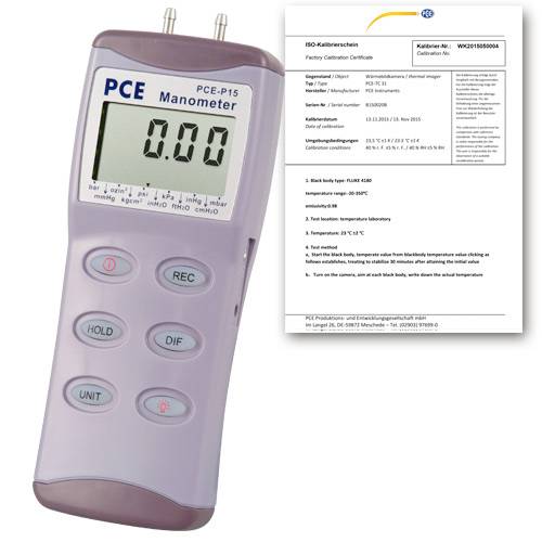 PCE Instruments Differenzdruckmanometer PCE-P50-ICA PCE-P50-ICA Anschluss (Manometer): Unterseite 1St. von PCE Instruments