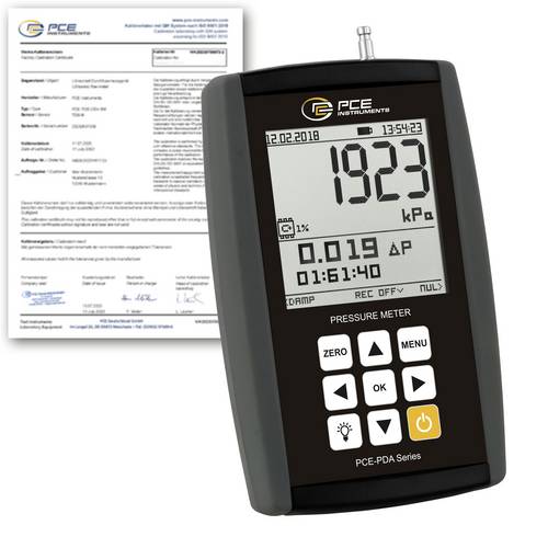 PCE Instruments PCE-PDA 1000L-ICA Druck-Messgerät kalibriert (ISO) Gase, Luftdruck 0 - 50°C mit Datenloggerfunktion, mit PCE Instruments PCE-PDA 1000L-ICA Druck-Messgerät kalibriert (ISO) Gase, Luftdruck 0 - 50°C mit Datenloggerfunktion, mit von PCE Instruments