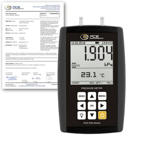PCE Instruments PCE-PDA 1L-ICA Druck-Messgerät kalibriert (ISO) Luftdruck, Nicht aggressive Gase 0 - 50°C mit Datenloggerfunktion PCE Instruments PCE-PDA 1L-ICA Druck-Messgerät kalibriert (ISO) Luftdruck, Nicht aggressive Gase 0 - 50°C mit Datenloggerfunktion von PCE Instruments