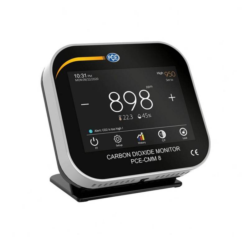 PCE Instruments Feuchtigkeitsmesser CO2-Messgerät PCE-CMM 8 misst Temperatur,Feuchte und CO2-Gehalt Luft von PCE Instruments