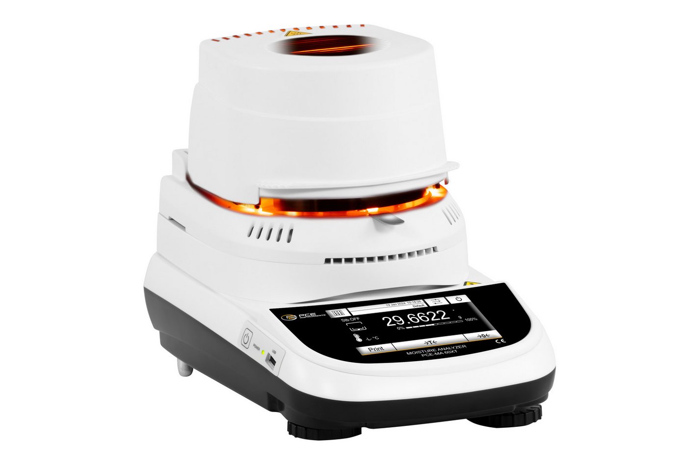 PCE Instruments Feuchtigkeitsmesser PCE Instruments Hochpräzise Feuchtebestimmerwaage PCE-MA 60XT von PCE Instruments