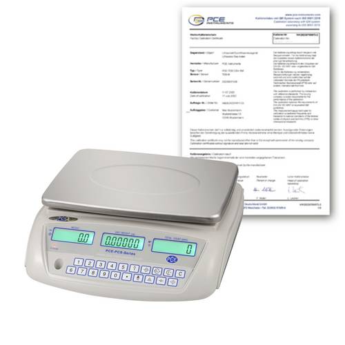 PCE Instruments PCE-PCS 6-ICA Inventurwaage PCE-PCS 6-ICA kalibriert (ISO) Wägebereich (max.) 6kg Ablesbarkeit 0.1g netzbetrieben PCE Instruments PCE-PCS 6-ICA Inventurwaage PCE-PCS 6-ICA kalibriert (ISO) Wägebereich (max.) 6kg Ablesbarkeit 0.1g netzbetrieben von PCE Instruments