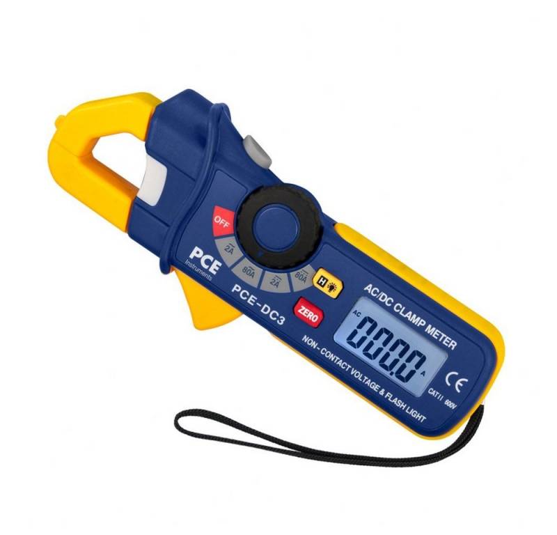PCE Instruments Spannungsprüfer Stromzange PCE-DC3 Digital-Mini-Amperezange Spannungsmessgerät von PCE Instruments