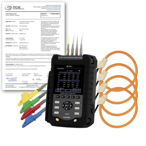 PCE Instruments PCE-PA 8500 HP-ICA Netz-Analysegerät kalibriert (ISO) 1phasig, 3phasig mit Loggerfunktion, inkl. Stromzangen PCE Instruments PCE-PA 8500 HP-ICA Netz-Analysegerät kalibriert (ISO) 1phasig, 3phasig mit Loggerfunktion, inkl. Stromzangen von PCE Instruments