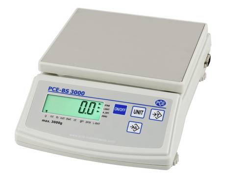 PCE Instruments Zähl-Tischwaage PCE-BS 3000 bis 3000 g|Wägefläche 160 x 135mm |Stückzählfunktion |batteriebetrieben von PCE Instruments