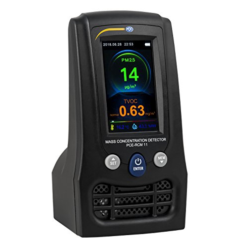 PCE Instruments Feinstaubmessgerät PCE-RCM 11 Luftqualitätsmonitor zur orientierenden Messung der Umgebungsbedingungen/Ermittlung von HCHO, Feinstaub (PM2,5 / PM10) von PCE Instruments