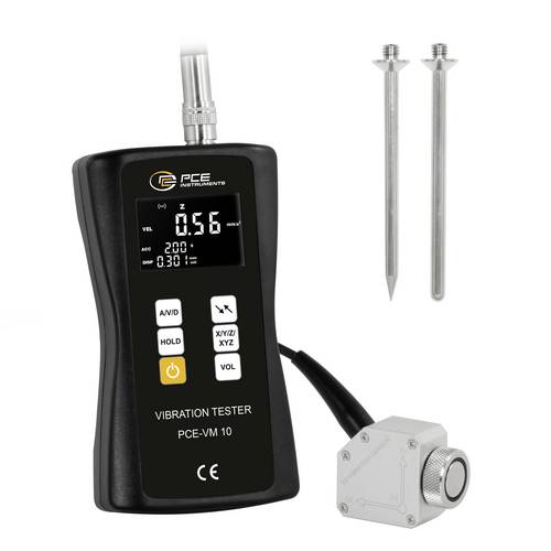 PCE Instruments Vibrationsmessgerät PCE-VM 10 |3-Achsen Sensor X Y Z |Beschleunigung |Geschwindigkeit |Verschiebung PCE Instruments Vibrationsmessgerät PCE-VM 10 |3-Achsen Sensor X Y Z |Beschleunigung |Geschwindigkeit |Verschiebung von PCE Instruments