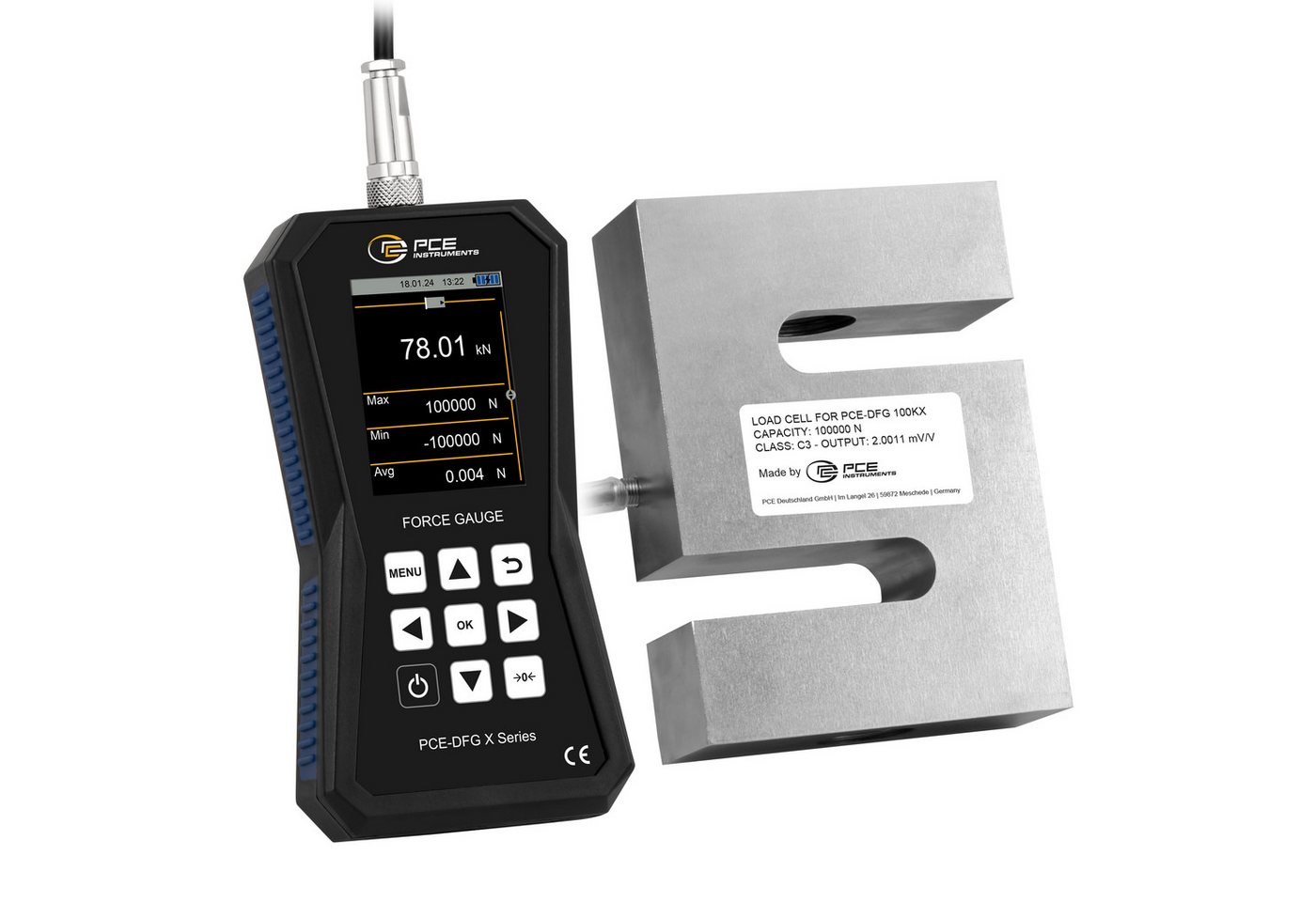 PCE Instruments Raumluft-Qualitätssensor PCE Instruments Kraftmessgerät PCE-DFG 100K X von PCE Instruments