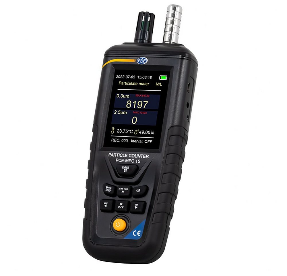 PCE Instruments Raumluft-Qualitätssensor Partikelzähler MPC 15 orientierende Messung Datenlogger PCE Instruments Raumluft-Qualitätssensor Partikelzähler MPC 15 orientierende Messung Datenlogger von PCE Instruments