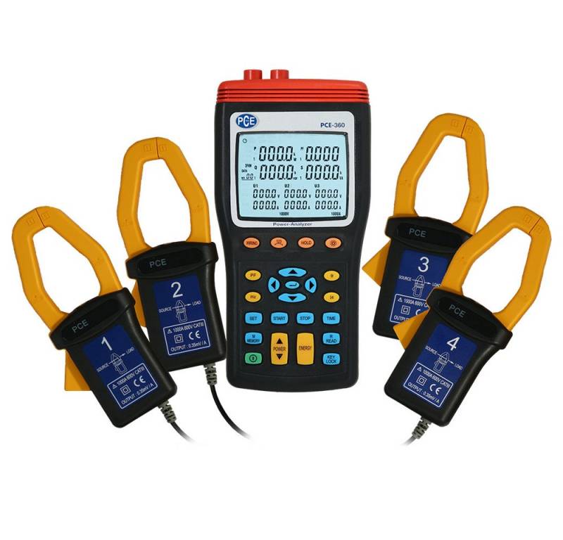 PCE Instruments Spannungsprüfer 1 + 3-Phasen Leistungsanalysator RS-232 Schnittstelle von PCE Instruments