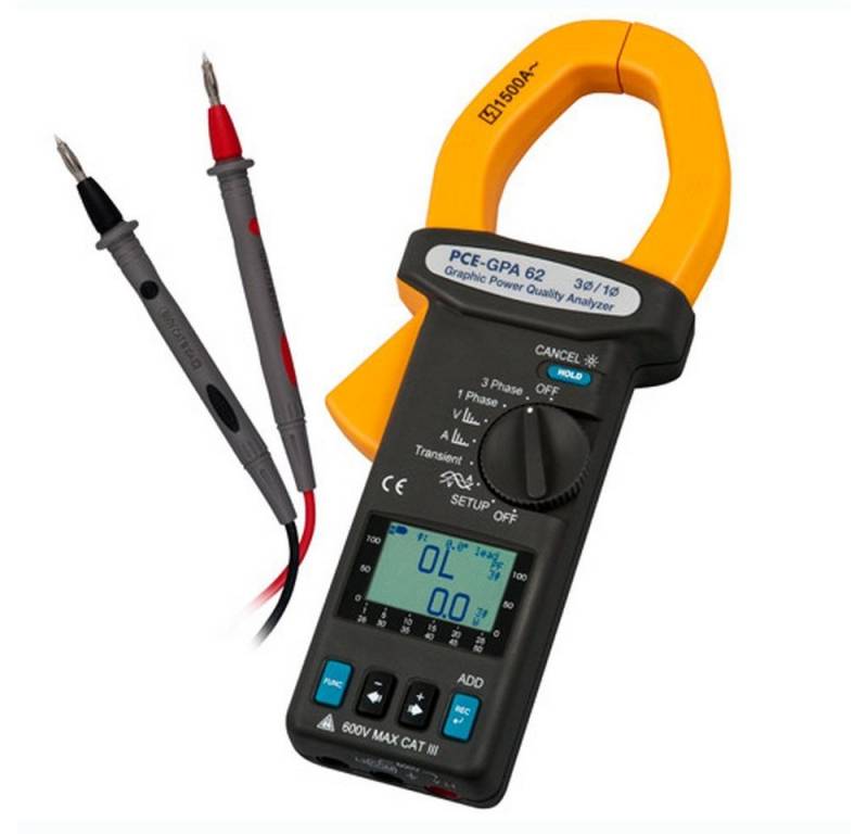 PCE Instruments Spannungsprüfer Energiemessgerät PCE-GPA 62 Leistungsmesser Spannungsmessung von PCE Instruments