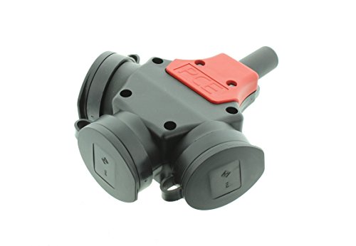 3fach-Kupplung Gummi-Hängekupplung 250 V Schwarz IP44 PCE 3-polig 3fach-Kupplung Gummi-Hängekupplung 250 V Schwarz IP44 PCE 3-polig von PCE