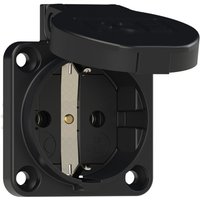 601.450.01 Anbau-Steckdose IP54 Schwarz - PCE von PCE