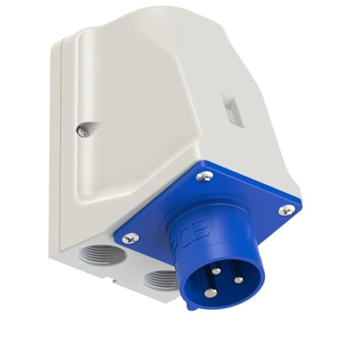 CEE Steckdose Stecker Kupplung Starkstrom Drehstrom Anbausteckdosen Wandstecker Phasenwender PCE CEE-Wandsteckdose 16A/32A/63A 6h IP44/IP67, TYP:CEE-Wandgerätestecker 16A 3P 6h IP44 CEE Steckdose Stecker Kupplung Starkstrom Drehstrom Anbausteckdosen Wandstecker Phasenwender PCE CEE-Wandsteckdose 16A/32A/63A 6h IP44/IP67, TYP:CEE-Wandgerätestecker 16A 3P 6h IP44 von PCE
