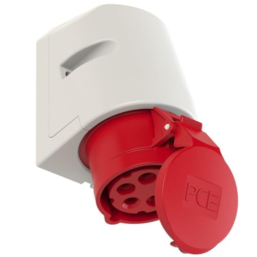 CEE Steckdose Stecker Kupplung Starkstrom Drehstrom Anbausteckdosen Wandstecker Phasenwender PCE CEE-Wandsteckdose 16A/32A/63A 6h IP44/IP67, TYP:CEE-Wandsteckdose 32A 5p 6h IP44 CEE Steckdose Stecker Kupplung Starkstrom Drehstrom Anbausteckdosen Wandstecker Phasenwender PCE CEE-Wandsteckdose 16A/32A/63A 6h IP44/IP67, TYP:CEE-Wandsteckdose 32A 5p 6h IP44 von PCE