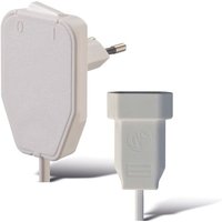 Euro-Verlängerung, weiß, 0,8 m, Winkelstecker mit Schalter von NVB