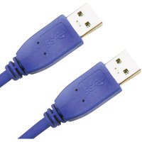 Jj JouJye USB-Kabel usb 3.2 Gen1 (usb 3.0 / usb 3.1 Gen1) usb-a Stecker, usb-a Stecker 1.00 m Blau von PCE