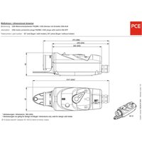 PCE - 54015063 cee Motorschutzstecker 16 a 5polig 400 v 1 St. von PCE