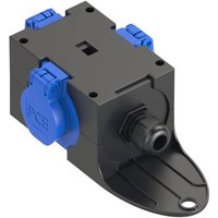 PCE 9430406 3fach Steckdosen-Verteiler Schwarz, Blau von PCE