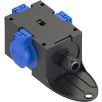 PCE - 9430406 3fach Steckdosen-Verteiler Schwarz, Blau von PCE