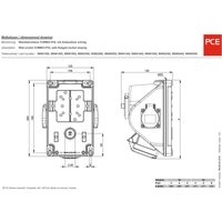Pce 96062552 cee Wandsteckdose 32 a 5polig 400 v 1 St. von PC ELECTRIC