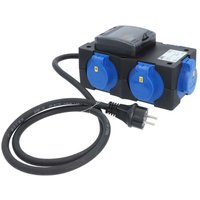 Mobilverteiler, Stromverteiler st.anton 230V 16A mit Stromzähler und fi Schalter von PCE
