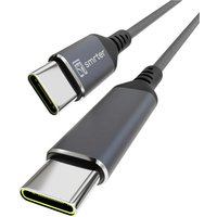 PCE - Smrter usb-c® Kabel usb 2.0 usb-c® Stecker, usb-c® Stecker 0.40 m Anthrazit mit OTG-Funktion, Rund, von PCE