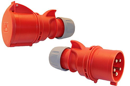 SET CEE Kupplung und Stecker 16A; 5-polig 6h 400 V Starkstrom Kupplung Industriequalittät SET CEE Kupplung und Stecker 16A; 5-polig 6h 400 V Starkstrom Kupplung Industriequalittät von PCE