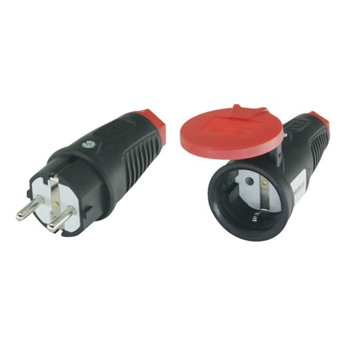 Stecker & Kupplung - Set SK 230V/16A IP54 mit Gummi ST/KU KD - PCE von PCE