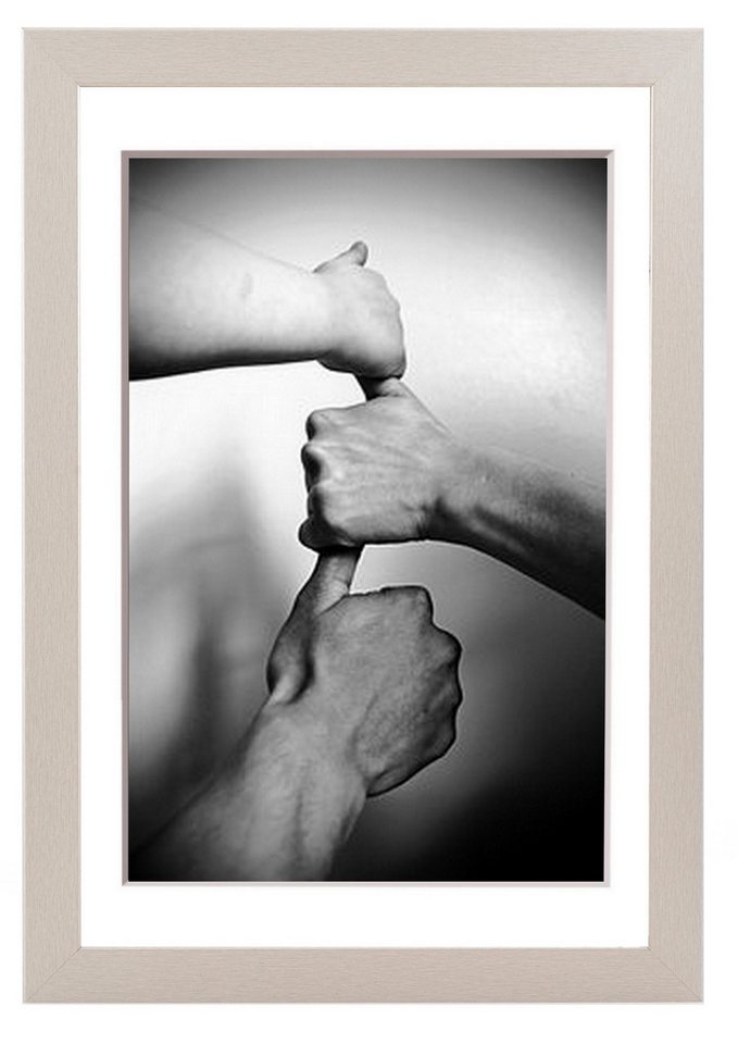 PCH[art] Bilderrahmen Foto Rahmen Alice mit weißem Passepartout & Kunstglas, Made in Germany von PCH[art]