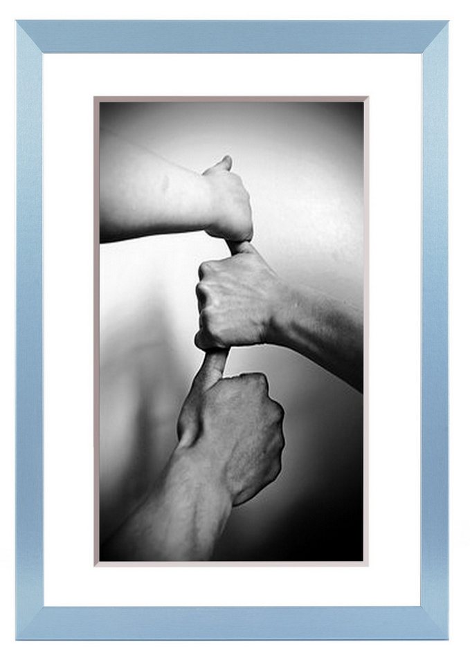 PCH[art] Bilderrahmen Foto Rahmen Alice mit weißem Passepartout & Kunstglas, Made in Germany von PCH[art]