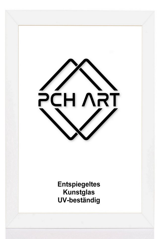 PCH[art] Bilderrahmen Foto Rahmen RIO in 40mm breite mit entspiegeltem Kunstglas, Moderne MDF Holzleiste in 40mm Breite von PCH[art]