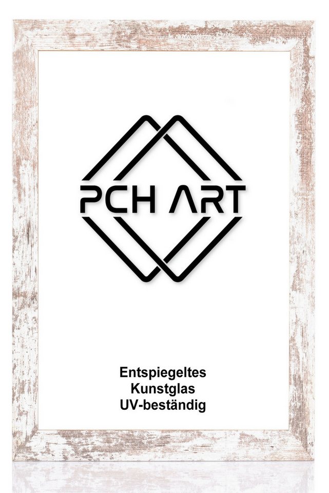 PCH[art] Bilderrahmen Foto Rahmen RIO in 40mm breite mit entspiegeltem Kunstglas, Moderne MDF Holzleiste in 40mm Breite von PCH[art]