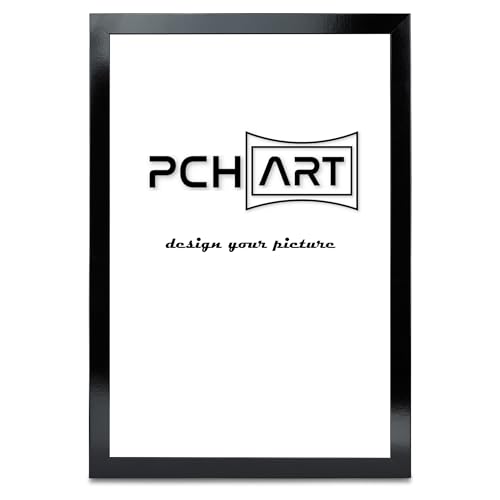 PCH[art] Bilderrahmen New Alaya | Farbe: Schwarz Glanz | Größe: 40x100 cm | zeitloser und schlichter Rahmen für Poster, Fotos und Portraits von PCH[art]