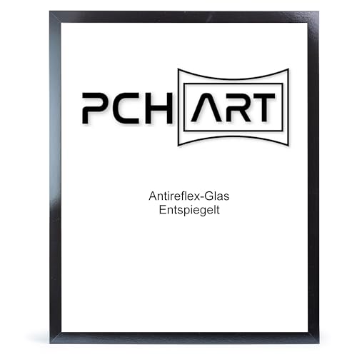 PCH[art] Bilderrahmen 'New Malmø - Anti-Reflex' | Farbe: Schwarz-Glanz | Größe: 84x118,8 | eleganter Frame für Ihre Fotos und Motive von PCH[art]