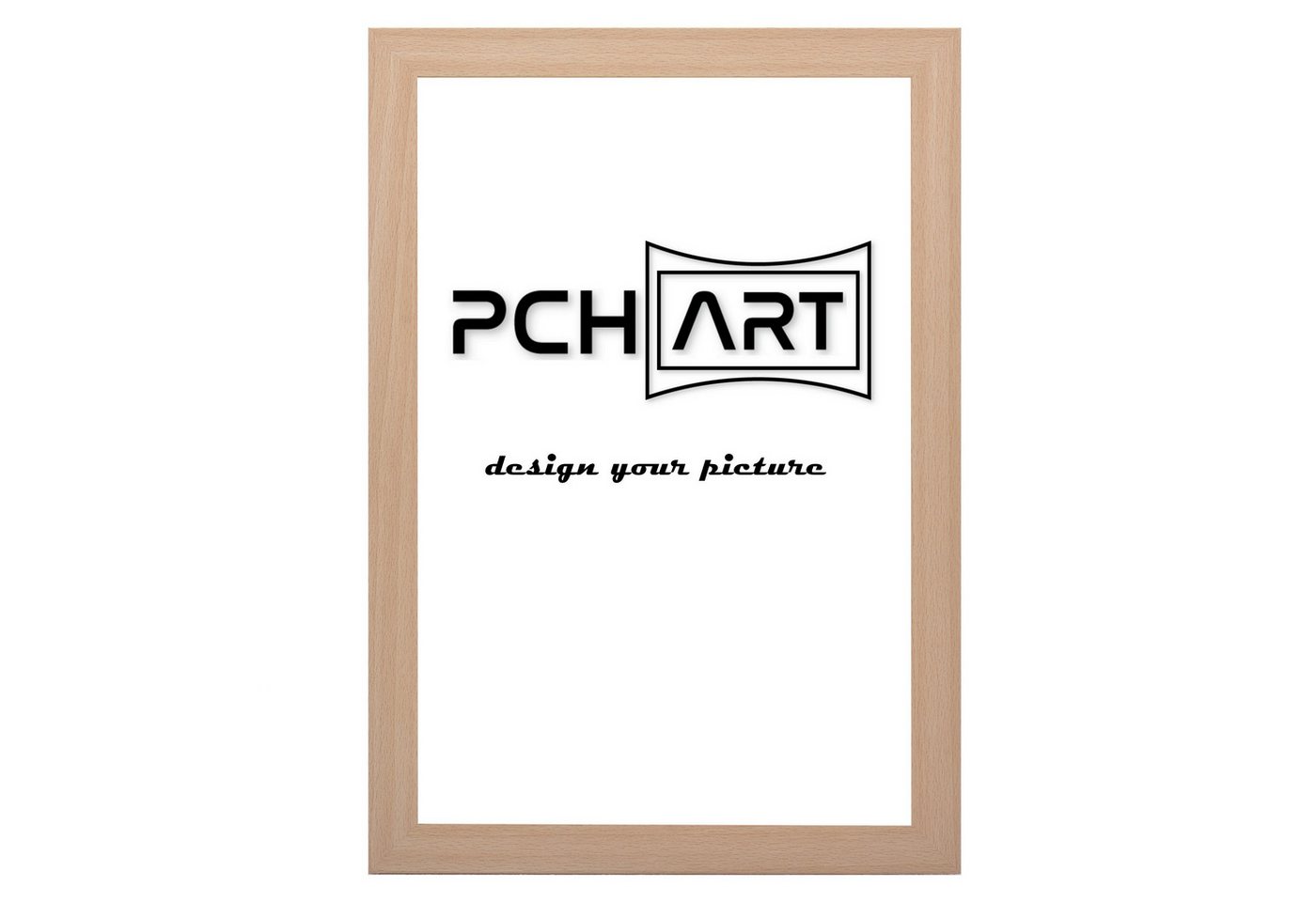 PCH[art] Bilderrahmen Rahmen New Alaya, Farbe: Buche, Größe: 10x15 bis 90x120 cm, für 1 Bilder, Leiste ummantelt mit Dekorfolie von PCH[art]