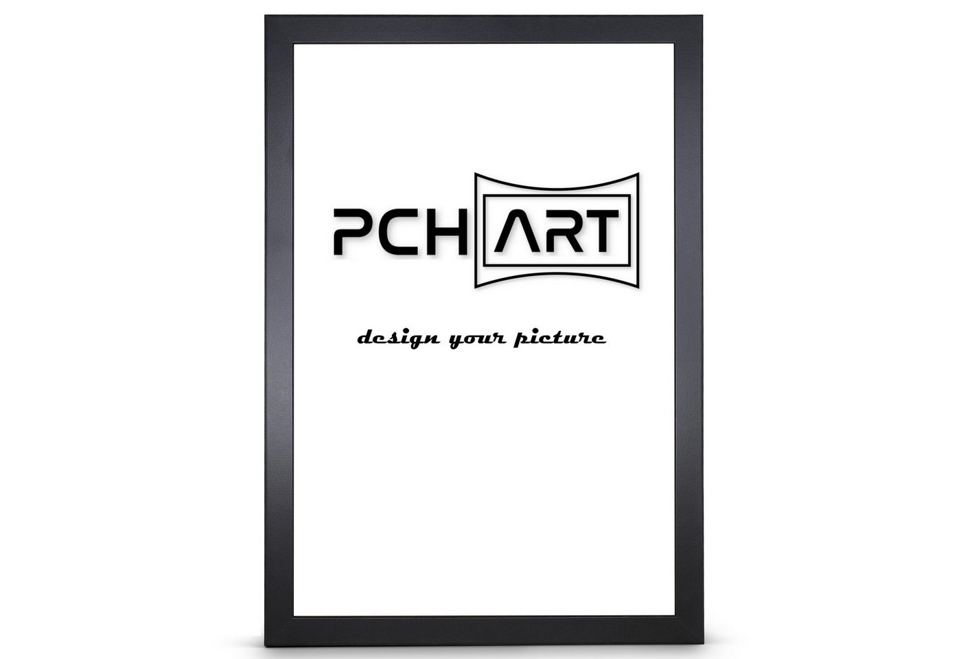 PCH[art] Bilderrahmen Rahmen New Alaya, Farbe: schwarz, Größe: 10x15 bis 90x120 cm, für 1 Bilder, Leiste ummantelt mit Dekorfolie von PCH[art]