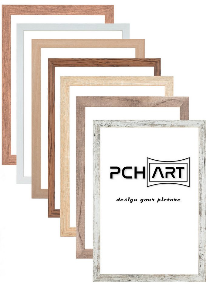 PCH[art] Bilderrahmen Rahmen New Alaya, in 8 Holzdekoren, Größe: 10x15 bis 90x120 cm, für 1 Bilder, MDF Holzleiste ummantelt mit Dekorfolie von PCH[art]