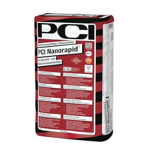 PCI Nanorapid flexibler Fliesenkleber 20kg für alle Fliesen, Keramik- und Natursteinbeläge für innen und außen von PCI