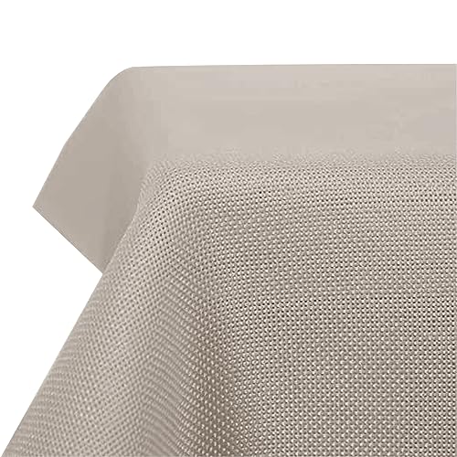 Tischdecke Leinenoptik Wasserabweisend Lotuseffekt Fleckschutz pflegeleicht abwaschbar schmutzabweisend Tischwäsche weich knitterfrei dekorative 130×175cm hellgrau von PCIUGXVN