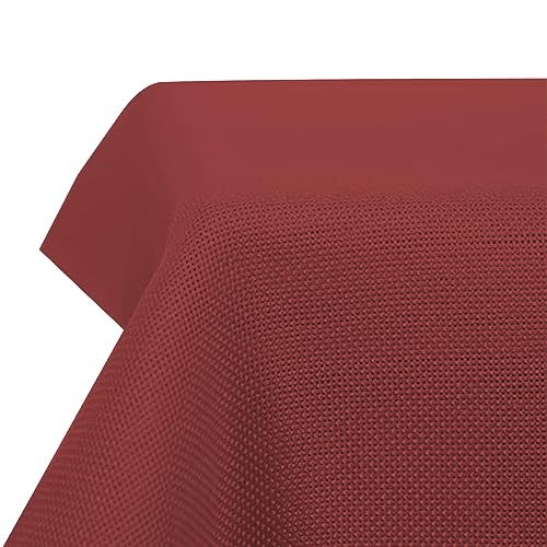 Tischdecke Leinenoptik Wasserabweisend Lotuseffekt Fleckschutz pflegeleicht abwaschbar schmutzabweisend Tischwäsche weich knitterfrei dekorative 150×260cm rot von PCIUGXVN