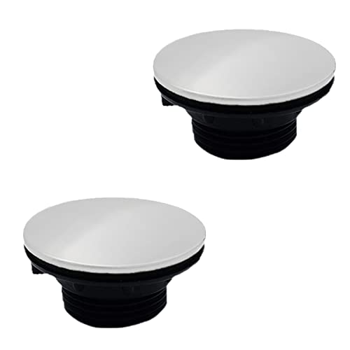 2 Stück Spülenlochabdeckung, Küchenarmatur-Lochabdeckung, Edelstahl-Spüle, Wasserhahn, Lochplatte, Stopper, Abdeckung, Metallstopfen für Durchmesser von 45 mm von PCTC