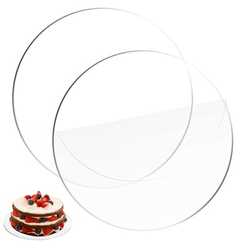 PCXWTLN Acryl Cake Board, 2 Stück Kuchenplatte Transparent, Ø 30 CM Kuchenplatte Acryl Nicht Klebend Torten Platte Wiederverwendbar, Um Servieren Von Kuchen Für Basteln DIY PCXWTLN Acryl Cake Board, 2 Stück Kuchenplatte Transparent, Ø 30 CM Kuchenplatte Acryl Nicht Klebend Torten Platte Wiederverwendbar, Um Servieren Von Kuchen Für Basteln DIY von PCXWTLN
