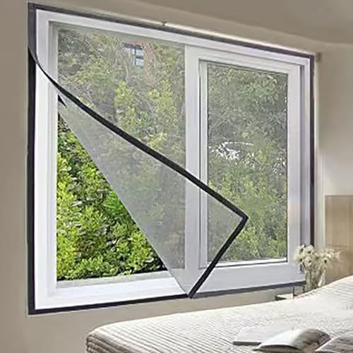 55x125cm Fliegengitter Fenster Mit Ohne Bohren, Fensternetz Insektenschutz Für Fenster Fliegengitter Dachfenster, Mückennetz Fenster von PCZWAS