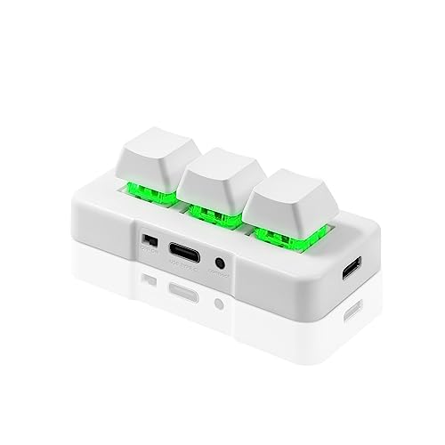 PCsensor 3-Tasten Mini-Tastatur 2.4G Wireless 2 in 1 Mechanische Gaming Tastatur Hot Key Customized Programm mit RGB Led für Gaming OSU Büro Arbeit Weiß PCsensor 3-Tasten Mini-Tastatur 2.4G Wireless 2 in 1 Mechanische Gaming Tastatur Hot Key Customized Programm mit RGB Led für Gaming OSU Büro Arbeit Weiß von PCsensor