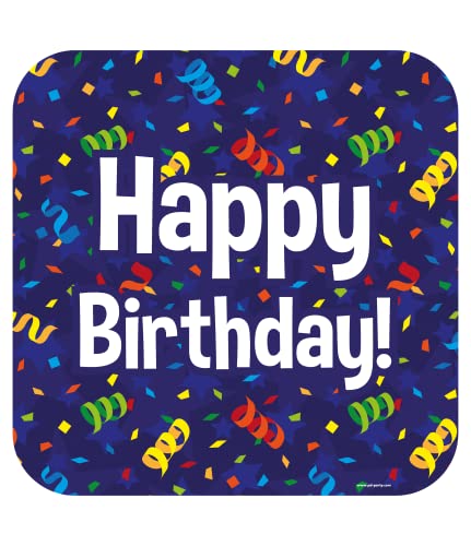 PD-Party 7005051 Party Dekoration Signs | Karton Zeichen | Fenster Dekoration - Happy Birthday Cartoon, Mehrfarbig, 50cm Länge x 50cm Breite x 0.2cm Höhe von PD-Party