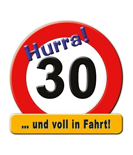 PD-Party 7005062 Party Dekoration Signs| Speziell Thema | Partei Dekoration Fenster Zeichen - 30 Jahre, Mehrfarbig, 50cm Länge x 50cm Breite x 0.1cm Höhe von PD-Party